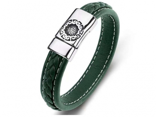 BC Jewelry Wholesale Leather Bracelet Stainless Steel Bracelet Jewelry NO.#SJ35B523