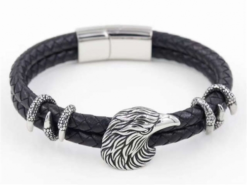 BC Jewelry Wholesale Leather Bracelet Stainless Steel Bracelet Jewelry NO.#SJ126B060