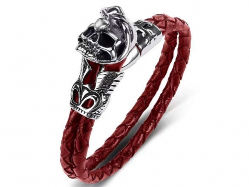 BC Jewelry Wholesale Leather Bracelet Stainless Steel Bracelet Jewelry NO.#SJ35B919