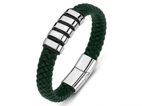 BC Jewelry Wholesale Leather Bracelet Stainless Steel Bracelet Jewelry NO.#SJ35B066