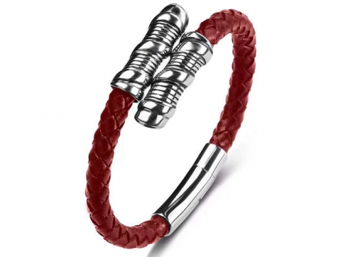 BC Jewelry Wholesale Leather Bracelet Stainless Steel Bracelet Jewelry NO.#SJ35B630