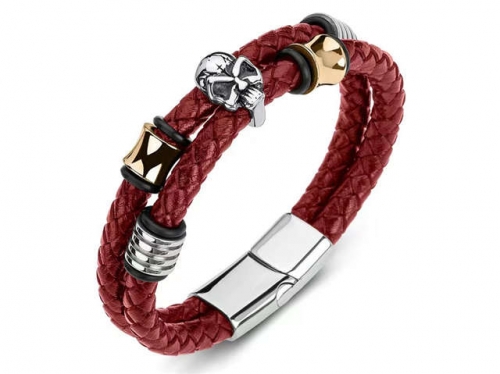 BC Jewelry Wholesale Leather Bracelet Stainless Steel Bracelet Jewelry NO.#SJ35B638