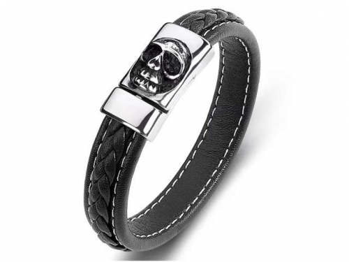 BC Jewelry Wholesale Leather Bracelet Stainless Steel Bracelet Jewelry NO.#SJ35B619
