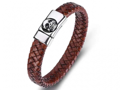 BC Jewelry Wholesale Leather Bracelet Stainless Steel Bracelet Jewelry NO.#SJ35B571