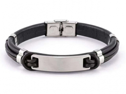 BC Jewelry Wholesale Leather Bracelet Stainless Steel Bracelet Jewelry NO.#SJ31B014