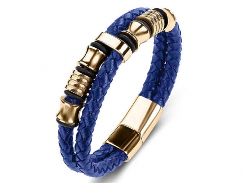 BC Jewelry Wholesale Leather Bracelet Stainless Steel Bracelet Jewelry NO.#SJ35B212