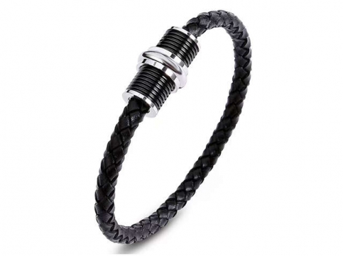 BC Jewelry Wholesale Leather Bracelet Stainless Steel Bracelet Jewelry NO.#SJ35B678