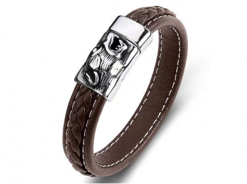 BC Jewelry Wholesale Leather Bracelet Stainless Steel Bracelet Jewelry NO.#SJ35B782