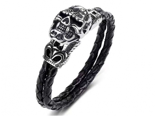 BC Jewelry Wholesale Leather Bracelet Stainless Steel Bracelet Jewelry NO.#SJ35B935
