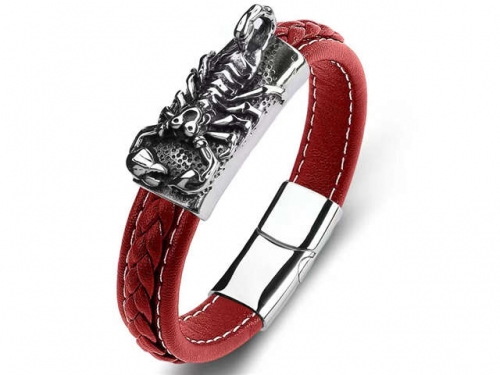 BC Jewelry Wholesale Leather Bracelet Stainless Steel Bracelet Jewelry NO.#SJ35B696