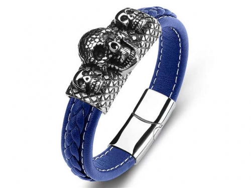 BC Jewelry Wholesale Leather Bracelet Stainless Steel Bracelet Jewelry NO.#SJ35B710