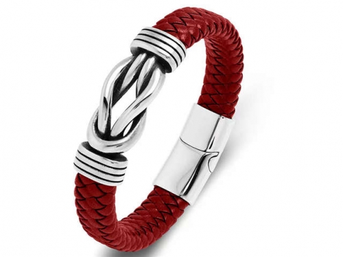 BC Jewelry Wholesale Leather Bracelet Stainless Steel Bracelet Jewelry NO.#SJ35B484