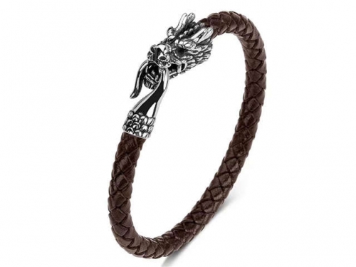 BC Jewelry Wholesale Leather Bracelet Stainless Steel Bracelet Jewelry NO.#SJ35B840