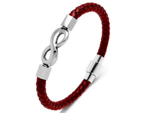 BC Jewelry Wholesale Leather Bracelet Stainless Steel Bracelet Jewelry NO.#SJ35B490