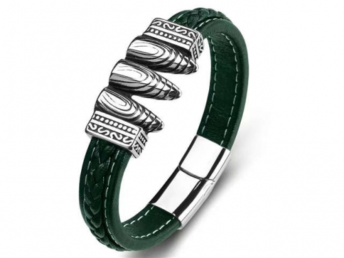BC Jewelry Wholesale Leather Bracelet Stainless Steel Bracelet Jewelry NO.#SJ35B396