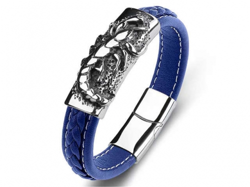 BC Jewelry Wholesale Leather Bracelet Stainless Steel Bracelet Jewelry NO.#SJ35B872