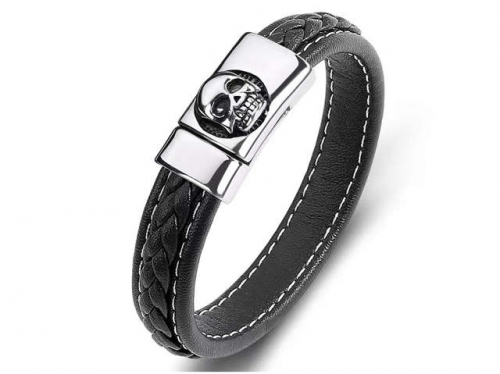 BC Jewelry Wholesale Leather Bracelet Stainless Steel Bracelet Jewelry NO.#SJ35B564