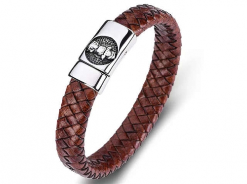 BC Jewelry Wholesale Leather Bracelet Stainless Steel Bracelet Jewelry NO.#SJ35B999