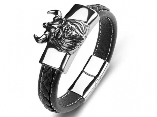 BC Jewelry Wholesale Leather Bracelet Stainless Steel Bracelet Jewelry NO.#SJ35B902
