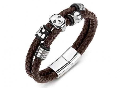 BC Jewelry Wholesale Leather Bracelet Stainless Steel Bracelet Jewelry NO.#SJ35B664