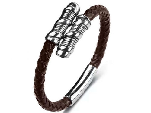 BC Jewelry Wholesale Leather Bracelet Stainless Steel Bracelet Jewelry NO.#SJ35B629