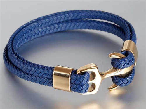 BC Jewelry Wholesale Leather Bracelet Stainless Steel Bracelet Jewelry NO.#SJ130B172