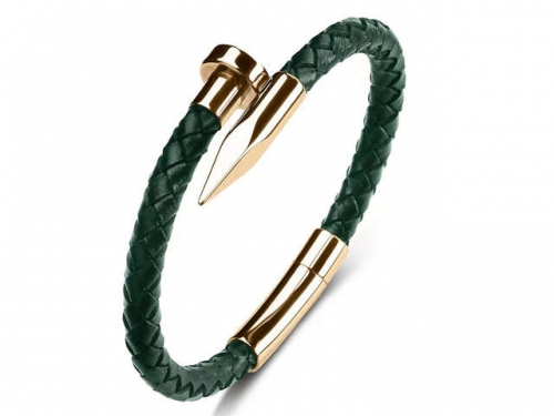 BC Jewelry Wholesale Leather Bracelet Stainless Steel Bracelet Jewelry NO.#SJ35B088