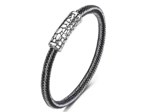 BC Jewelry Wholesale Leather Bracelet Stainless Steel Bracelet Jewelry NO.#SJ35B886