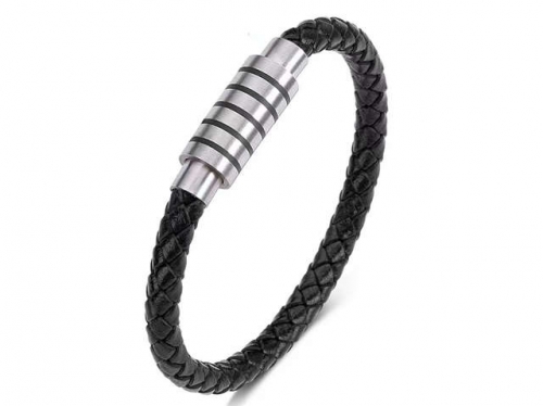 BC Jewelry Wholesale Leather Bracelet Stainless Steel Bracelet Jewelry NO.#SJ35B430