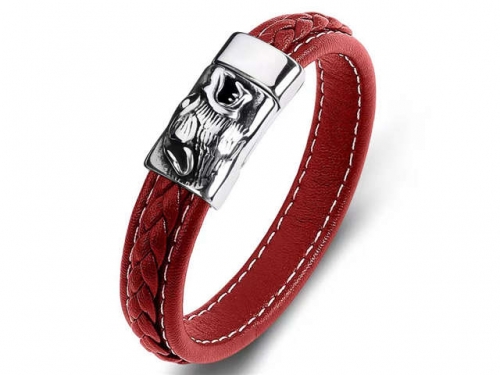 BC Jewelry Wholesale Leather Bracelet Stainless Steel Bracelet Jewelry NO.#SJ35B785