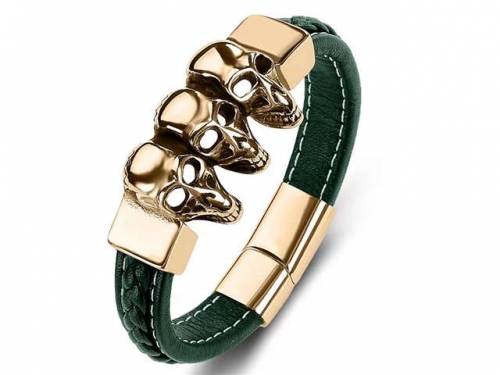 BC Jewelry Wholesale Leather Bracelet Stainless Steel Bracelet Jewelry NO.#SJ35B259