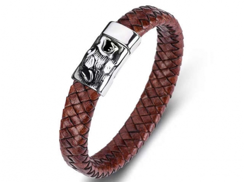 BC Jewelry Wholesale Leather Bracelet Stainless Steel Bracelet Jewelry NO.#SJ35B786