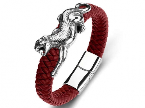 BC Jewelry Wholesale Leather Bracelet Stainless Steel Bracelet Jewelry NO.#SJ35B1135