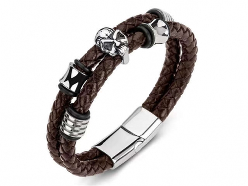 BC Jewelry Wholesale Leather Bracelet Stainless Steel Bracelet Jewelry NO.#SJ35B634