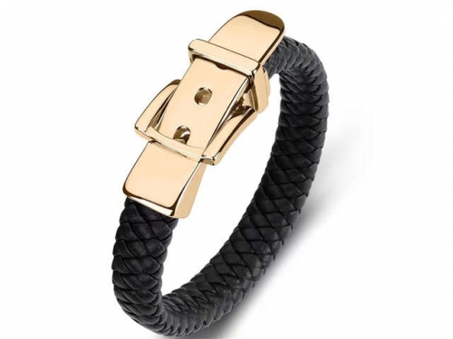 BC Jewelry Wholesale Leather Bracelet Stainless Steel Bracelet Jewelry NO.#SJ35B354