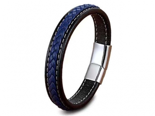 BC Jewelry Wholesale Leather Bracelet Stainless Steel Bracelet Jewelry NO.#SJ127B082