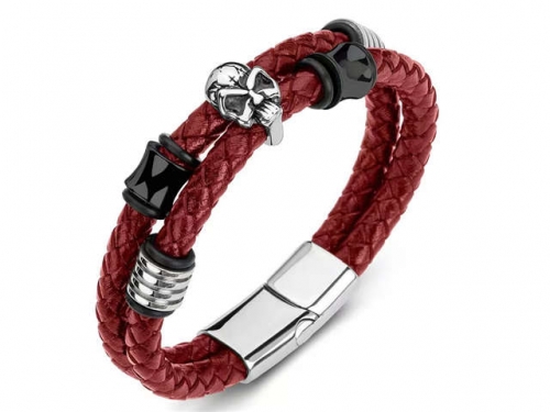 BC Jewelry Wholesale Leather Bracelet Stainless Steel Bracelet Jewelry NO.#SJ35B639