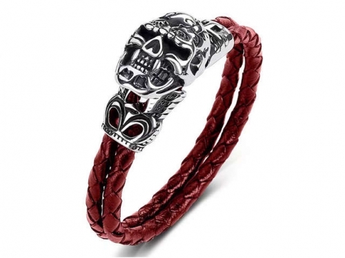 BC Jewelry Wholesale Leather Bracelet Stainless Steel Bracelet Jewelry NO.#SJ35B936