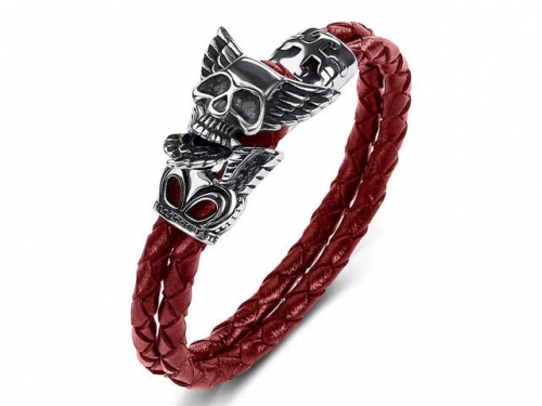 BC Jewelry Wholesale Leather Bracelet Stainless Steel Bracelet Jewelry NO.#SJ35B930