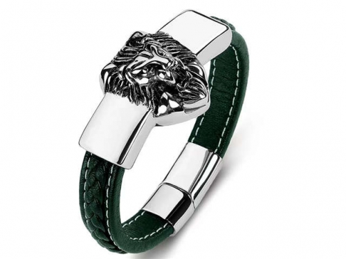 BC Jewelry Wholesale Leather Bracelet Stainless Steel Bracelet Jewelry NO.#SJ35B401