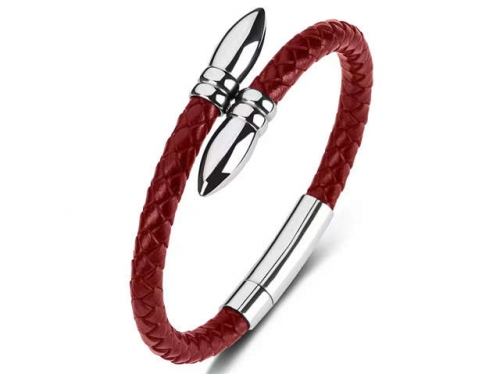 BC Jewelry Wholesale Leather Bracelet Stainless Steel Bracelet Jewelry NO.#SJ35B575