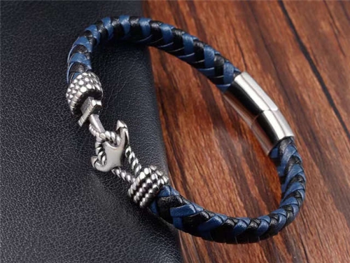 BC Jewelry Wholesale Leather Bracelet Stainless Steel Bracelet Jewelry NO.#SJ130B164