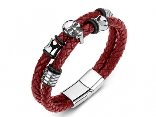 BC Jewelry Wholesale Leather Bracelet Stainless Steel Bracelet Jewelry NO.#SJ35B556