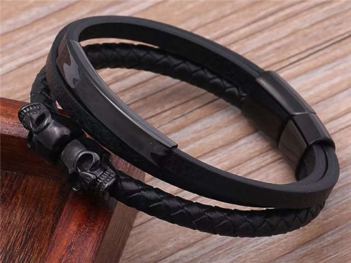 BC Jewelry Wholesale Leather Bracelet Stainless Steel Bracelet Jewelry NO.#SJ133B060