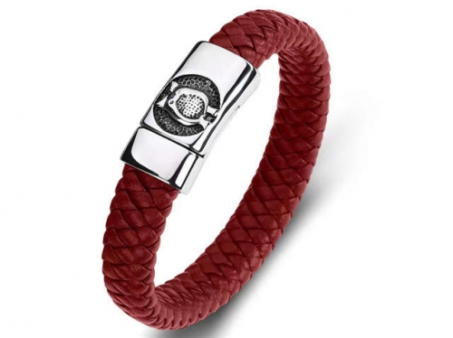 BC Jewelry Wholesale Leather Bracelet Stainless Steel Bracelet Jewelry NO.#SJ35B805