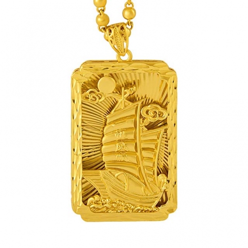 BC Wholesale 24K Gold Jewelry Men's Pendants Vietnam Alluvial Gold Pendants Jewelry Without Chain NO.#CJ4PG02142