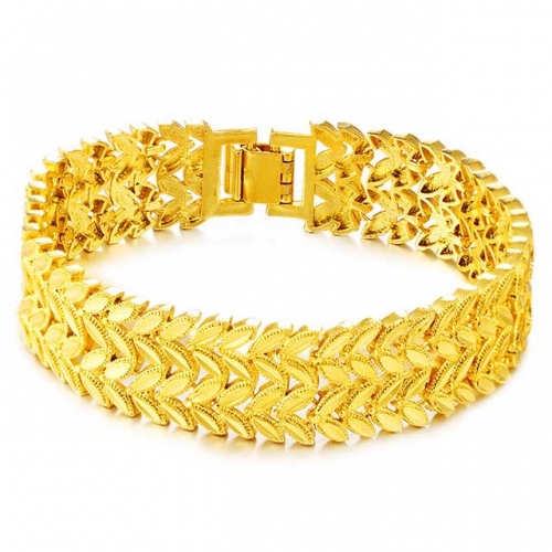 BC Wholesale 24K Gold Jewelry Men's Bracelets Vietnam Alluvial Gold Jewelry Bracelets NO.#CJ4BM0235456