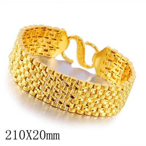 BC Wholesale 24K Gold Jewelry Men's Bracelets Vietnam Alluvial Gold Jewelry Bracelets NO.#CJ4BF0235456