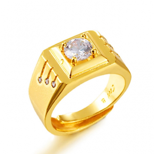 BC Wholesale 24K Gold Jewelry Men's Rings Vietnam Alluvial Gold Rings Jewelry Open Rings NO.#CJ4RT01814