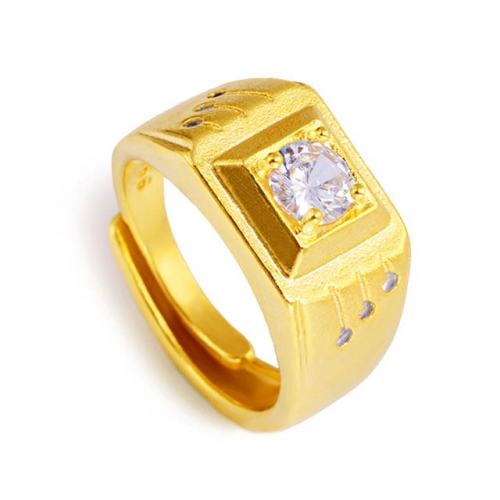 BC Wholesale 24K Gold Jewelry Men's Rings Vietnam Alluvial Gold Rings Jewelry Open Rings NO.#CJ4RU100